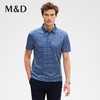 MD名盾短袖Polo衫桑蚕丝垂感翻领条纹商务男士T恤 商品缩略图0