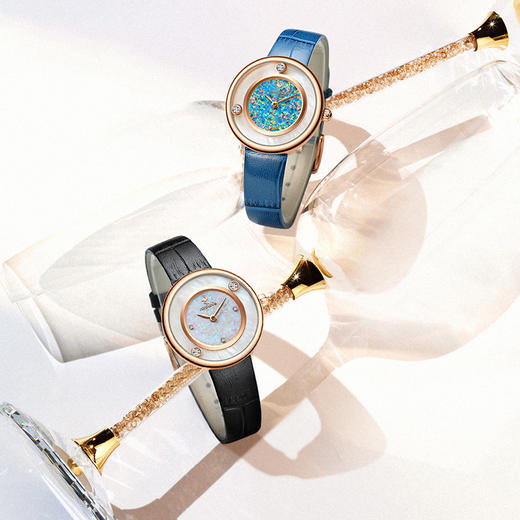 【ROROLOVE】邂逅Enchanted系列  天然钻石腕表 10分天然钻石简约气质手表女正品女表腕表 （3钻刻度2钻转动） 商品图6