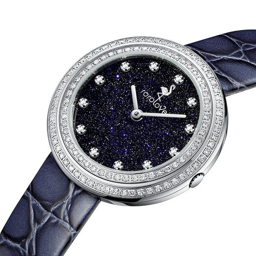 【ROROLOVE】诺爱Promise系列 天然钻石腕表 天然钻石手表女轻奢气质女表情人节礼物（124颗钻石） 商品图5