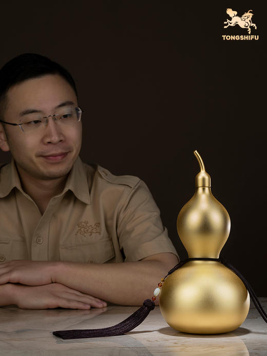 铜师傅 全铜真金鎏镀挂件 《大吉大利葫芦》铜葫芦 家居饰品 礼物 商品图4