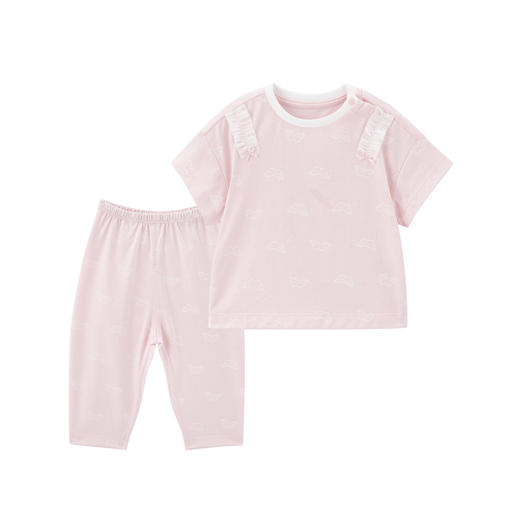 英氏-内衣类（春）D0粉春居短衣裤套, 淡天堂粉, 商品图1