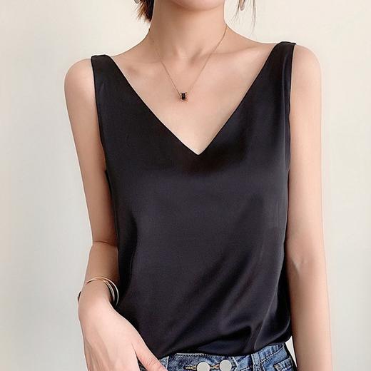 【爆款美衣】网红西装百搭内搭打底宽肩带桑蚕丝小背心吊带 商品图3