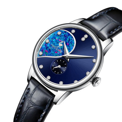 【男士腕表】ROROLOVE 天然钻石腕表 天然钻石男士手表 情侣款一对男女表 送礼白色情人节 父亲节（13颗钻石） 商品图1