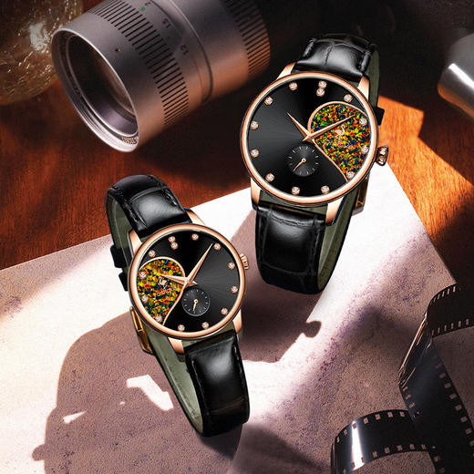 【ROROLOVE】情侣Lover系列 天然钻石腕表 天然钻石情侣手表情侣款一对男女表（13颗钻石） 商品图11