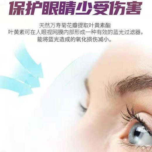【呵护双眼！南京同仁堂蓝莓叶黄素酯片】保护视力明眸善睐，用眼过度视力下降，眼睛酸胀视线模糊，自然营养健康好味，护眼片眼睛片青少年中老年青年60片/盒。ry 商品图2