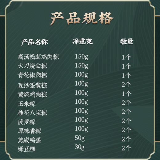 荷家 祥意连连 礼盒装粽子端午节食品原味速食肉粽香粽送礼团购 商品图2
