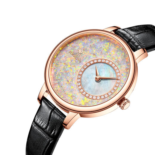 【ROROLOVE】邂逅Enchanted系列  天然钻石腕表 天然钻石手表女潮流个性女表新年送礼物 （32颗钻石） 商品图4