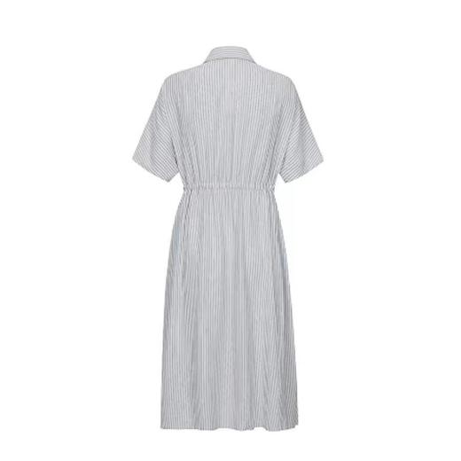 2楼米茜尔服饰浅灰条纹连衣裙 商品图1