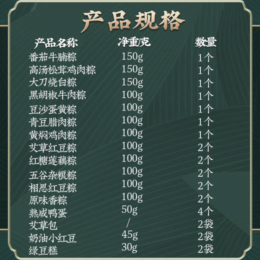 荷家 顺意起礼 礼盒装粽子端午节食品原味速食素肉粽香粽送礼团购 商品图2