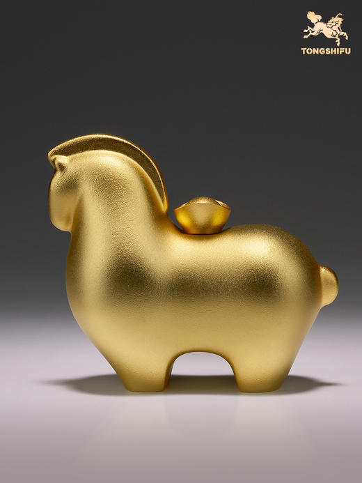 铜师傅 全铜真金鎏镀摆件《马上有钱》家居饰品 工艺品 礼品 摆件 商品图2