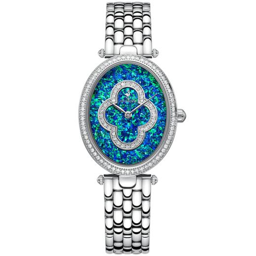 【ROROLOVE】诺爱Promise系列 天然钻石腕表 精钢蓝金砂面钻石手表（104个天然钻石） 商品图0