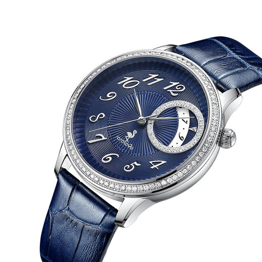 【男士腕表】ROROLOVE 天然钻石腕表 男士钻石手表头层牛皮皮带进口机芯 白色情人节礼物 （110/85颗钻石） 商品图3