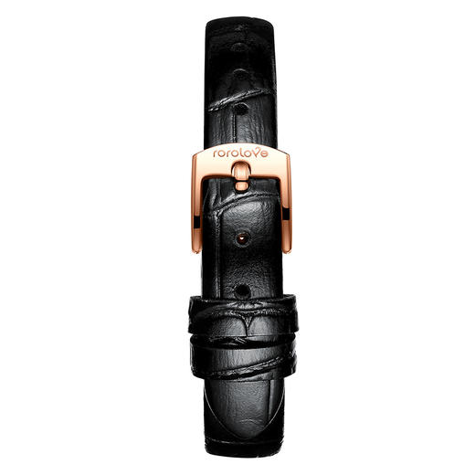 【ROROLOVE】邂逅Enchanted系列  天然钻石腕表 天然钻石手表女ins风学生小方盘真皮钢带表带小绿表礼物（3颗钻） 商品图4