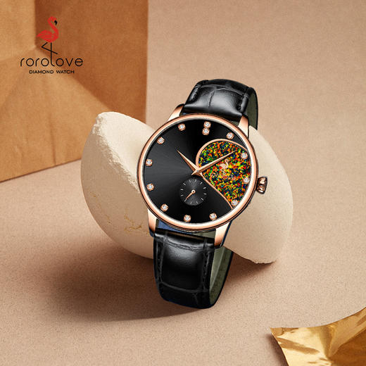 【ROROLOVE】情侣Lover系列 天然钻石腕表 天然钻石情侣手表情侣款一对男女表（13颗钻石） 商品图12