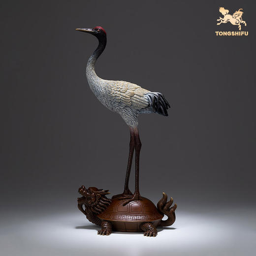 预售60天  铜师傅 全铜摆件《龟鹤延年》家居饰品 铜工艺品 客厅 礼品摆件 商品图3