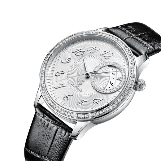 【男士腕表】ROROLOVE 天然钻石腕表 男士钻石手表头层牛皮皮带进口机芯 白色情人节礼物 （110/85颗钻石） 商品图2