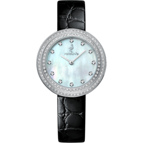 【ROROLOVE】诺爱Promise系列 天然钻石腕表 天然钻石手表女轻奢气质女表情人节礼物（124颗钻石）