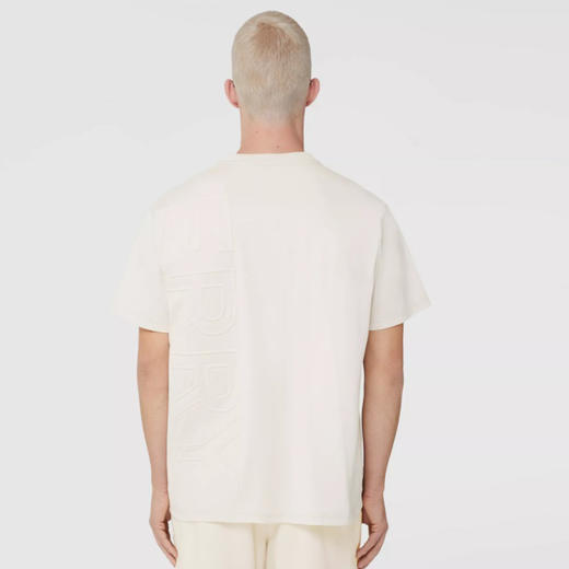 BURBERRY 巴宝莉 男士棉质字母徽标压花圆领短袖T恤 米黄 8050732 A4461 商品图2