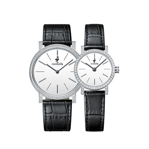 【ROROLOVE】情侣Lover系列 天然钻石腕表 天然钻石手表女情侣款一对表情人节礼物（106/68颗钻石） 商品图1