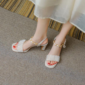 复古优雅，仙女风丝绸凉鞋XS-AC492-7