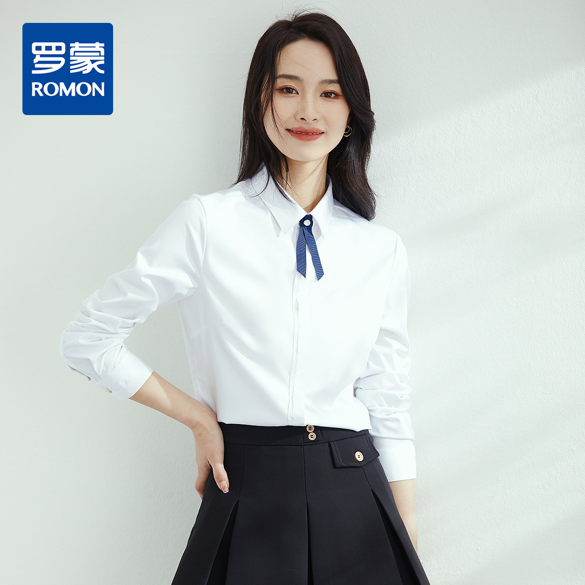 【防油防水防污】罗蒙春夏长袖衬衫女士正装商务通勤职业装防油防污衬衣