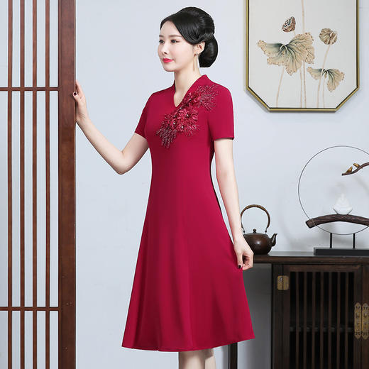 JC-JY5051喜婆婆婚宴装婚礼服裙女年轻款宴会大码洋气结婚连衣裙 商品图2