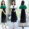 夏季新款连衣裙时尚气质优雅拼接女神范开叉中长裙子HR-WXC319 商品缩略图3