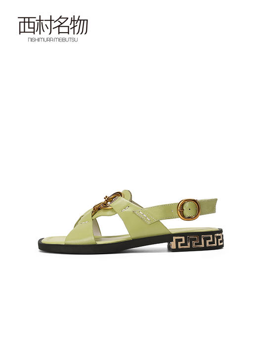 西村名物2022夏季新款舒适百搭凉鞋女简约潮流平底休闲凉鞋T22BG24661 商品图1