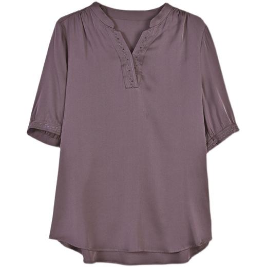 【MZ】2022重磅真丝衬衫女短袖中年妈妈宽松上衣中长款夏季新款桑蚕丝衬 商品图4