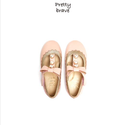 PB珍珠扣蝴蝶结花边单鞋 商品图1