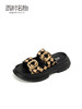 西村名物小香风拖鞋女外穿2022年新款夏季厚底时尚沙滩拖鞋T22BJ24471 商品缩略图1
