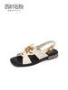西村名物2022夏季新款舒适百搭凉鞋女简约潮流平底休闲凉鞋T22BG24661 商品缩略图2