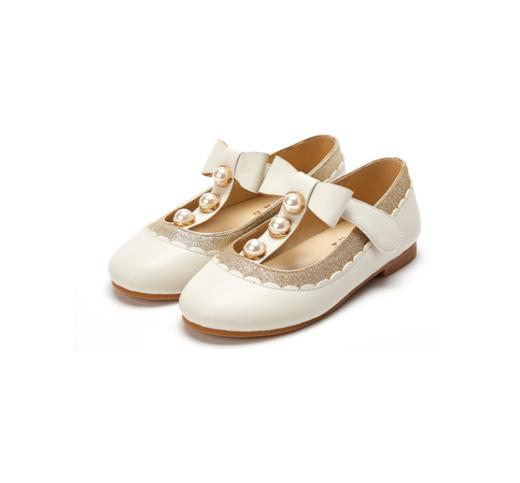 PB珍珠扣蝴蝶结花边单鞋 商品图0