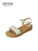 西村名物女鞋2022年夏季新款女气质优雅时尚休闲一字带凉鞋T23BG24948 商品缩略图3