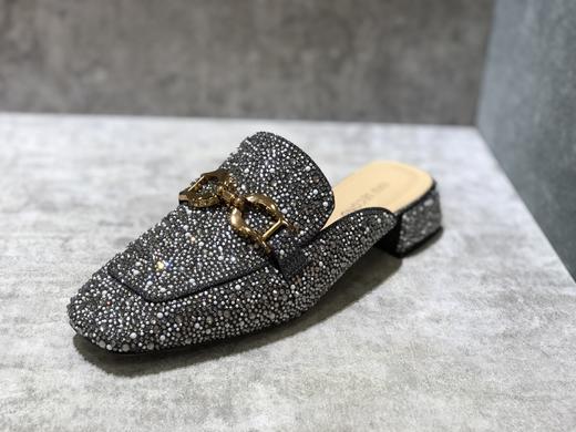 IUIU SECOND春夏水钻金属饰扣方头穆勒拖  U21CM34301 商品图3