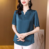 【MZ】2022重磅真丝衬衫女短袖中年妈妈宽松上衣中长款夏季新款桑蚕丝衬 商品缩略图0