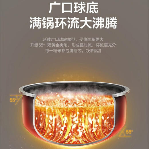 苏泊尔（SUPOR） 电饭煲 远红外加热IH本釜内胆 电饭锅4L智能预约家用煮饭锅 一键柴火饭 SF40HC81 4升 商品图6