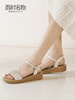 西村名物女鞋2022年夏季新款女气质优雅时尚休闲一字带凉鞋T23BG24948 商品缩略图0