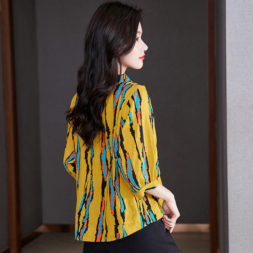 宽松民族风，加大码衬衫套头慵懒风上衣KQL-8598 商品图3