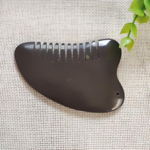 泗滨玄黄砭石梳子刮痧板两用多功能刮痧梳 商品图3