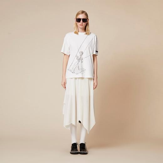 雍正十二月行乐图荡秋千印花链条T恤 商品图1