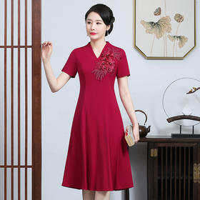 JC-JY5051喜婆婆婚宴装婚礼服裙女年轻款宴会大码洋气结婚连衣裙