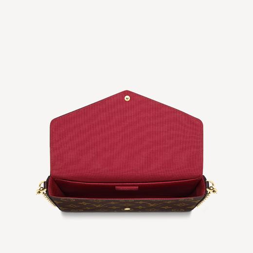 LOUIS VUITTON 路易·威登 经典老花配色帆布牛皮POCHETTE FÉLICIE 链条包 M61276 商品图2