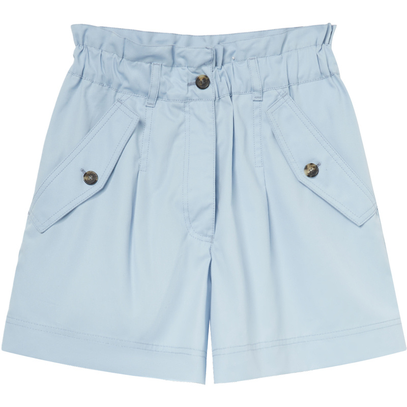 KENZO 高田贤三 女士K图案弹力高腰短裤 浅蓝色 FC52SH0619CP 61