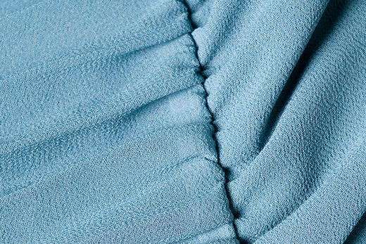 剩M/L/XL/XXL 米思阳2025夏季新款优雅气质淑女短袖连衣裙纯色百褶大摆裙1551 商品图3