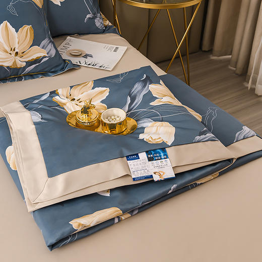 轻柔舒适夏被四件套，轻奢水洗天丝夏被床上用品四件套MZX 商品图5