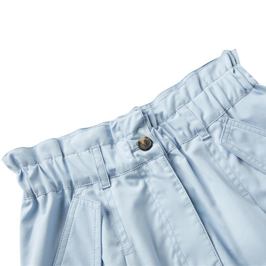 KENZO 高田贤三 女士K图案弹力高腰短裤 浅蓝色 FC52SH0619CP 61 商品图3