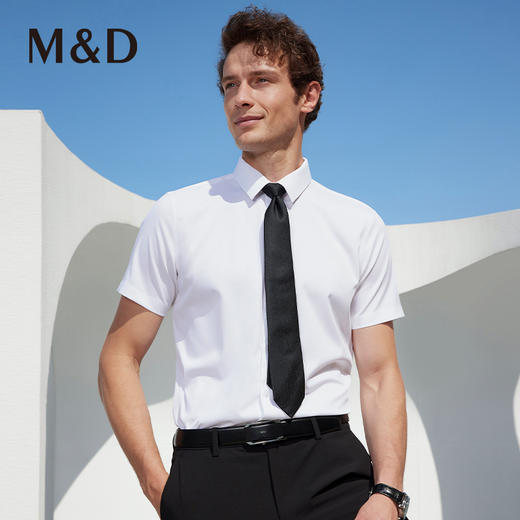 M＆D/名盾天然植物商务休闲短袖男士衬衫夏季新百搭短袖衬衣 商品图1