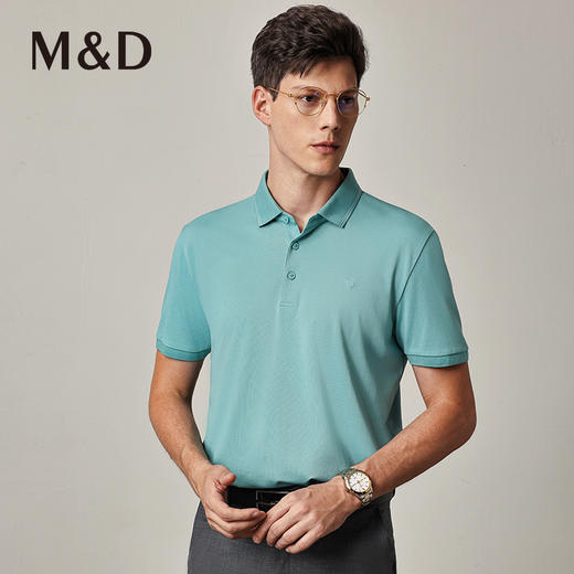 名盾短袖t恤衫男夏新款简约休闲polo衫商务翻领短袖T恤百搭针织衫 商品图0