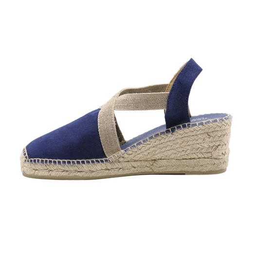 限时特价——西班牙原产手工制作时尚轻便超舒适女款草编鞋 311A-深海蓝色 商品图1